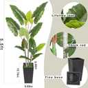 Artificial Plant Indoor 5.5FT - Fake Tree with Black Tall Planter - Faux Silk Plants Tall Fake Floor Plant in Pot - Artificial Trees for Home Office Living Room Decor Indoor