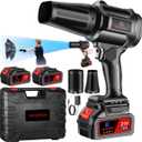 Electric Cordless Leaf Blower with 2 X 3.0Ah Batteries and Charger Included, 300000RPM Handheld Leaf Blower, Violent Leafs Blower for Lawn Care, Garage, Patio, Car