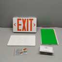 OSTEK LED Exit Emergency Sign Light Red/Green Color Switchable - Standard - Battery Backup, Dual LED Lamp ABS Fire Resistance UL-Listed 120-277V