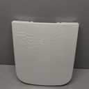 Minsa MinS03 square toilet seat, glossy finish, designed for 16.5-inch x 15-inch toilets, features a soft-close seat, quick-release hinges, high-strength PP material, and easy installation.