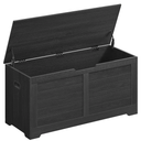 VASAGLE Storage Chest, Storage Trunk with 2 Safety Hinges, Storage Bench, Shoe Bench, Farmhouse Style, 15.7 x 39.4 x 18.3 Inches, for Entryway, Bedroom, Living Room, Charcoal Gray ULSB164B01