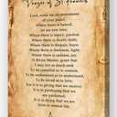 Prayer Wall Art Framed Quotes Poster Vintage Catholic Prayer Wall Decor Prints Canvas Religious Inspirational Gifts (08x12in,Framed)