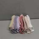 Susurration Muslin Baby Drool Bibs 10Pack Soft Square Adjustable Bandana Bibs for Unisex Baby Girls & Boys (Pink)