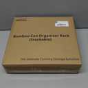 Teamkio Stackable Bamboo Cat Food Organizer, 2-Tier Adjustable FIFO Can Dispenser Space-Saving Storage, Holds Up to 36 Cans - Ideal for Pantry, Cabinet, Countertop