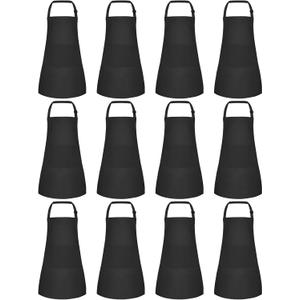 Morcheiong 12 Pack Adjustable Kids Apron Bulk with 2 Pockets Toddler Apron Kids Painting Aprons for Baking Painting