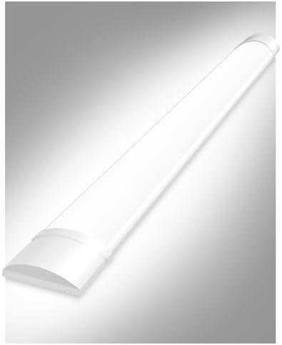 Sararoom 2FT LED Shop Light Fixture 20W LED Wraparound Light, 2400Lm,6500K Cold White, 60cm 23.6inch LED Garage Closet Light Ceiling Light for Office Home Basement, No Plug, No Ground Wire