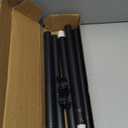 Closet Rods for Hanging Clothes, 17 to 76 Inch Adjustable Metal Closet Rod, Heavy Duty Closet Poles for Wardrobes, Closet, Laundry, Bathroom, Windows, Easy Installation, Black