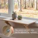 Colingmill Window Boxes Sill Plant Shelf 23.6 x 11 Inch Adjustable Window Boxes Sill Extender for Indoor Plants Shelf Cat Perch Easy Installation Without Damage for Micro Greens Seed Starter Planters
