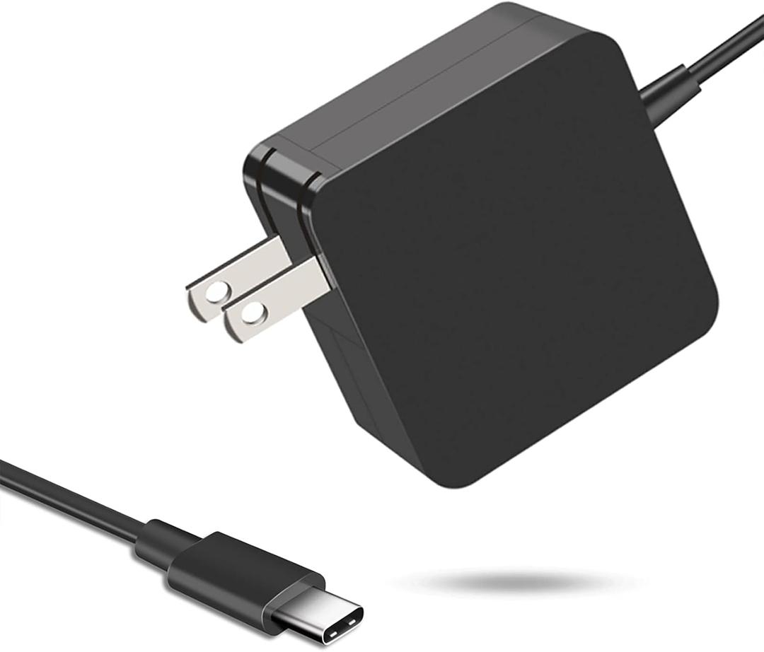 65W USB C Power Adapter, Fiattigear Type C Power PD Wall Fast Charger Compatible with Mac Book Pro, Dell Latitude, Lenovo, Huawei Matebook, HP Spectre, Acer Chromebook and Any Laptops or Smart Phones