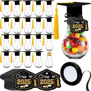 36Set Class of 2026 Graduation Plastic Light Bulb Jars for Party Supplies