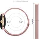 2 PACK Metal Band for Google Pixel Watch 3 41mm Bands/Google Pixel Watch 2/1 Bands Women Men, Stainless Steel Mesh Loop Adjustable Wristband Replacement Straps (Colorful/Rose Pink)