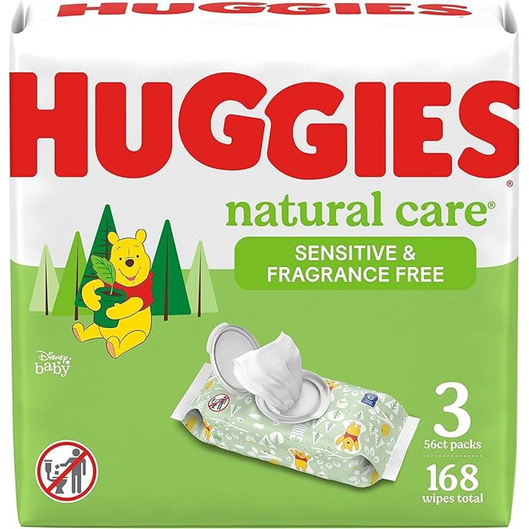Huggies, Natural Care Soft Pack Refill, 56 Count (Pack of 3) Huggies, Natural Care Soft Pack Refill, 56 Count (Pack of 3)