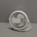 Comfort Zone 11-Inch High-Velocity Tabletop Air Circulator Fan – Quiet 3-Speed Personal Turbo Fan with 90° Adjustable Tilt & Carry Handle – Compact Desk Fan for Home, Office, or Bedroom – White