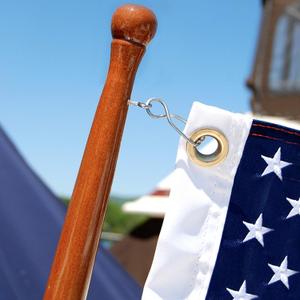Taylor Made Products Teak Flag Pole for Boats Brown 1" Dia. x 30" Long