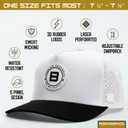 BRIMZ Outdoor Performance Hat - Water & Sweat Resistant Hats - Breathable & Moisture-Wicking Snapback (One Size, Brimz - White & Black)