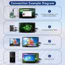 HAMTYSAN 7 Inch Raspberry Pi Screen 800x480 Small HDMI Monitor with Case, LCD Screen Display for Raspberry Pi 5/4/3/2/ Jetson Nano Win11/10/8/7, Dual Speakers, Non-Touch