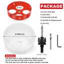 BEoffer 6 Inch / 152mm Hole Saw with Dust Bowl Mess Free for Recessed Lights Can Lights Corn Hole Boards, 6 Hole Saw with Arbor in Bi-Metal Hole Cutter for Wood, Plastic Board, Ceiling,Drywall