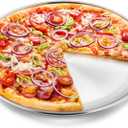 P&P CHEF Pizza Pan Bakeware for Home Kitchen, Stainless Steel Pizza Tray for Baking Pizza, Healthy & Reusable & Easy Clean, Oven & Freezer Safe, 13.5 Inch & Silver