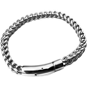Men's Solid Stainless Steel Franco Bracelet Heavy 9" in x 6MM Thick Wrist Chain