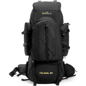 Colonel 95 Litres Rucksack + Detachable Day Pack (Black)