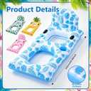 Hungdao Inflatable Pool Float Lounger for Adults Chair Floaties with Drink Holder Mount Backrest Foot Rest Cooler Lake Swim Water Floating for Beach Party, 4 Styles