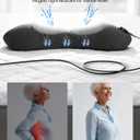 Triple Fusion Back Massager with Stretching, Vibration and Heat, 3-in-1 Electric Lumbar Pillow for Lower Back Tension Relief, Deep Tissue Relaxation Massage for Home, Office, Bed, Sofa, and Car Use