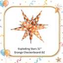 8Pcs Orange & Green Music Theme Balloons Set, Shiny Guitar, Disco Ball & Record Balloons, Life of a Showgirl Party Decorations for Music Birthday, Pop Star Singer Celebration