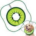 Sponge Dog Cone Collar, Dog Recovery Collar Alternative with Detachable High Clear Shield, Adjustable Soft Neck Cone for Small Medium Large Dogs, Stop Licking After Surgery (Kiwi,XXL)