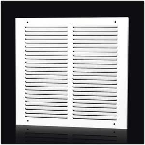 12x12 Return Air Vent Cover for 12 x 12 Inch Duct Opening,12x12 Air Return Grille for Wall or Ceiling,Solid Steel HVAC AC Cold Air Return Vent Cover Without Filter Housing,Outer Size:13.75"X13.75"