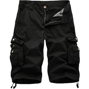 FOURSTEEDS Women's Cotton Loose Fit Zipper Multi-Pockets Twill Bermuda Drawstring Women Cargo Shorts (10, Black) FOURSTEEDS Women's Cotton Loose Fit Zipper Multi-Pockets Twill Bermuda Drawstring Women Cargo Shorts (10, Black)