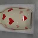 Ceramic Love Heart Vase, Gifts for Women, Valentines Day Vase, Unique Cute Large Decorative Bouquet Modern Pink Red Vases, 8 Inch