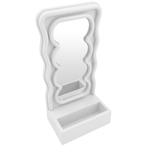 Wavy LED Light & Mirror Phone Holder