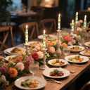 4-Pack Printed Taper Candles Unscented - Dripless & Smokeless 7-Hour Burn - 10" Hand-Poured Candles with Sunflower Design for Dining, Weddings (White/Pastel Yellow/Pink/Blue)