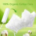 Tellove Tampons with 100% Organic Cotton Core, 48 Count (24 Regular, 24 Super), Featuring 360 Comfort-Expand Leakproof Technology with Comfort BPA-Free Long Applicator, Gentle on Sensitive Skin