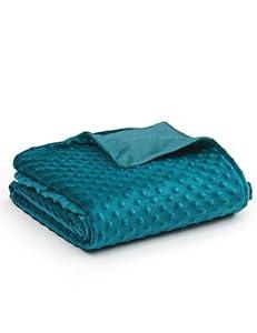 YnM Fuzzy Duvet Cover for Weighted Blankets (Bright Aqua, 60''x80'')