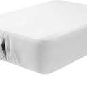 Twin Fitted Sheet for Air Mattress, with 18-24 Inch Extra Deep Pocket, Soft Breathable Air Bed Mattress Sheet Cover for Inflatable Bed, White