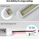 12v LED Interior Light BarCT CAPETRONIX 120LEDs 1500LM 8W DC 12 Volt led Strip Lights with ON/Off Switchfor Enclosed Cargo Trailer, Car RV Van Truck Lorry Camper Boat Caravan Motorhome (10Pack)