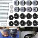 G-PLUS Body Mount Bushing Kit Compatible with Ford F250 F350 Super Duty 2WD and 4WD 2008-2016 Body Cab Mounts & Steel Sleeves & Hardware KF04060BK Black