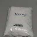 Lecloud Extra Long White Shower Curtain Set 72x96 Inches, Fabric Modern Farmhouse Chic Textured Tufted Plaid Striped Minimalist Cute Hotel Tall Bathroom Curtain