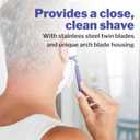 McKesson Disposable Razors [100 Count]  Twin Blade Bulk Shaving Razors for Men & Women, Stainless Steel, Blue, Single-Use for Medical Clinics, Tattoo, Travel, Camping & Salon Care