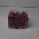 28PCS Velvet Christmas Balls Ornaments, Flocked Shatterproof Burgundy Xmas Tree Hanging Decoration Plastic Ball Set Bulk Ornament for Winter Trees Holiday Party Home Wreath Decor