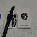 Smart Watch for Men Women SmartWatch 1.83" for iPhone Samsung Android Phone Compatible, Fitness Tracker Watch with Pedometer, Heart Rate/Sleep Monitor, Blood Oxygen, IP68 Waterproof (Black)