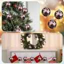 12 Pcs Cow Print Plastic Christmas Ball Decorations, 2.36 Inch Country Western Cow Tree Fireplace Decorations Plastic Cowhide Print Ornaments for Christmas Party Xmas Home