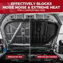 Soundproof Mat Compatible with Toyota Tacoma 2024-2026 PET Felt Engine Hood Heat Insulation Shield Compatible with Toyota 4Runner 2025 2026 Sound Protective Pad Foam Insulation