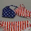 Girls Swimsuits Bikini Set,Two Piece Swimsuit Criss Cross Bathing Suit Girls' Swimwear (13-14 Years, Usa Flag 3)