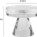 Crystal Taper Candle Holders, 3 Inch Tall Crystal Decorative Candle Stand Centerpiece for Table Wedding Dinning Party