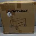 EchoSmile Collapsible Wagon Cart for Camping & Beach - Heavy Duty 400lbs Capacity All-Terrain Cart with Wide Wheels, Portable Folding Utility Wagon for Grocery, Garden, Sports,Blue&Orange