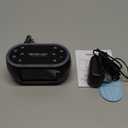 HOUSBAY Glow Small Alarm Clock Radio for Bedrooms with 7 Color Night Light, Dual Alarm, Dimmer, USB Charger, Battery Backup, Nap Timer, FM Radio with Auto-Off Timer for Bedside (Black)