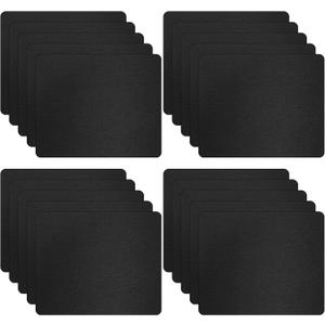 20 Pack Black Computer Mouse Pad Bulk, Black Mousepads for Desk, Mousepad with Grippy Non-Slip Rubber Base, Smooth Tracksblack Mouse Pad for Computers, Laptop, Office & Home (8.7x7.1 Inch)