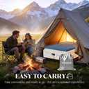 VOSSER Twin Air Mattress with Built-in Pump,Fast & Easy Inflation/Deflation Inflatable Mattress, Foldable Blow Up Mattress with Storage Bag, Inflatable Bed for Home, Camping & Guests